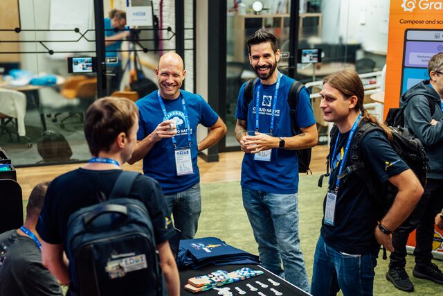 Speakers chatting at KCD Warsaw 2025