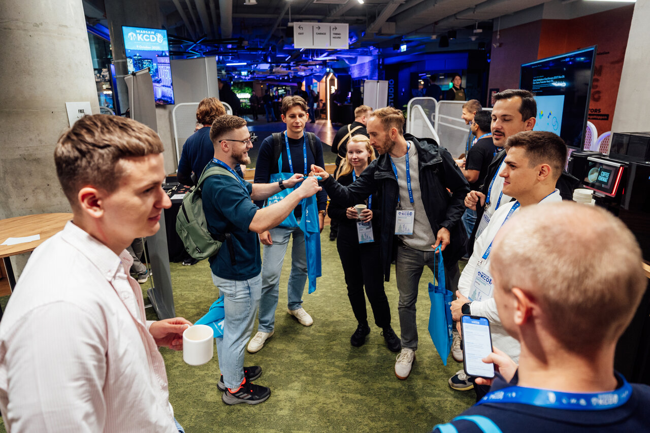 Networking and laughing at KCD Warsaw