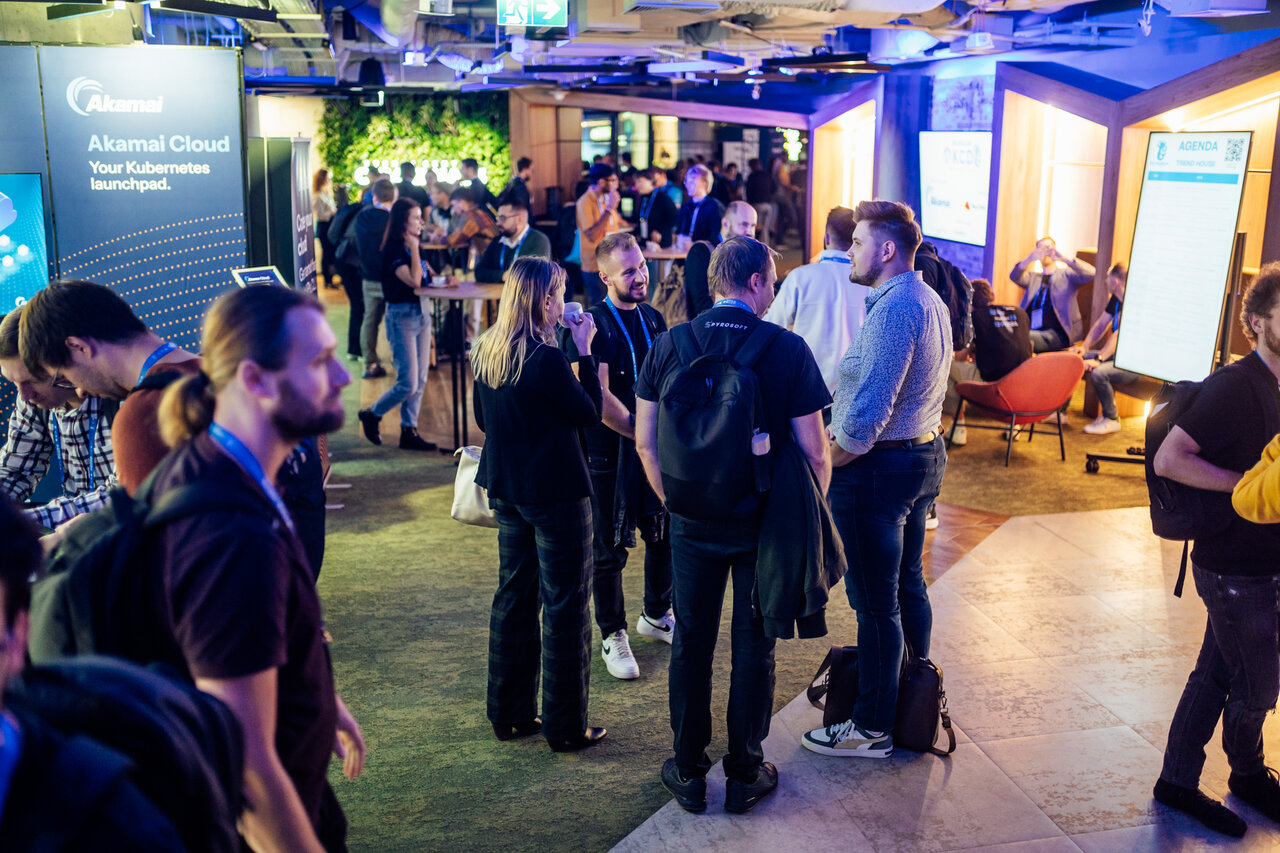 Networking area at venue
